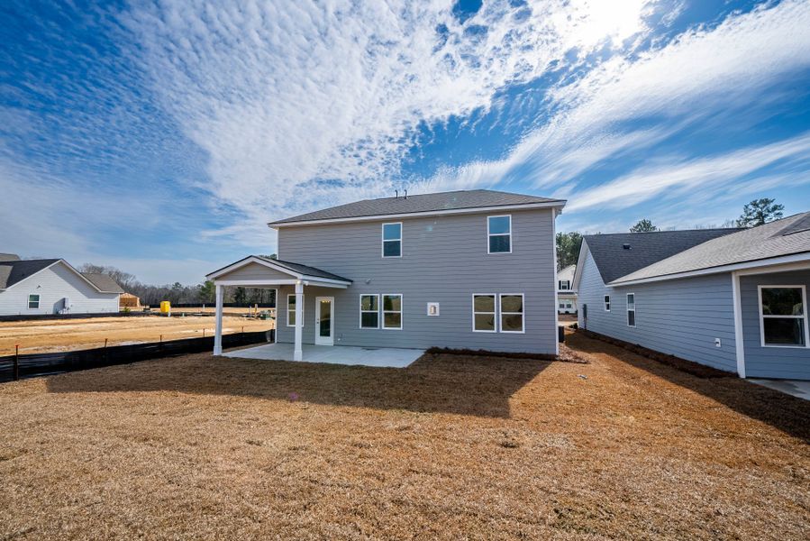 Exterior details and patio area of a home in Monroe Preserve, Chapin (Image 3).