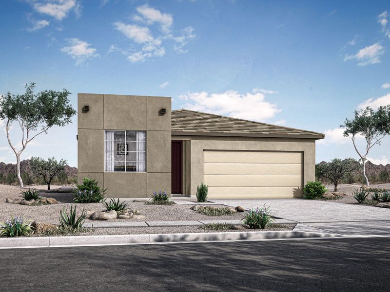 Representative exterior photo of a completed home built from the Sepia by Mattamy Homes in Cantabria at Rincon Knolls, Vail, AZ (Image 2). Representative exterior photo of a completed home built from the Sepia by Mattamy Homes in Cantabria at Rincon Knolls, Vail, AZ (Image 2).
