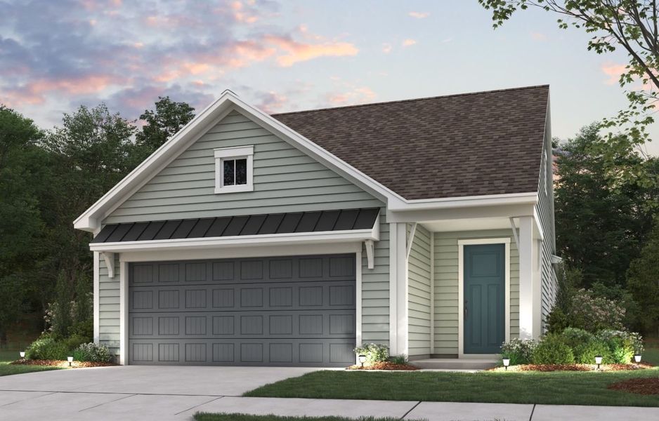 Front exterior of a new home in Del Webb Savannah at Heartwood, Richmond Hill, GA, highlighting curb appeal (Image 28). Front exterior of a new home in Del Webb Savannah at Heartwood, Richmond Hill, GA, highlighting curb appeal (Image 28).