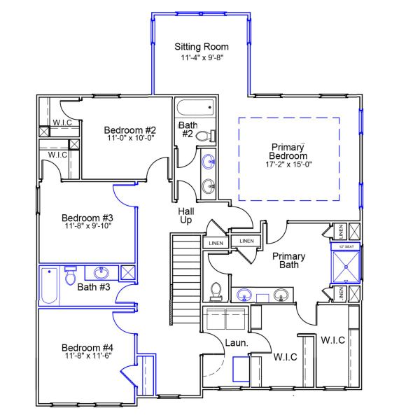 2D floor plan layout of this home in Hanes Lake, Winston-Salem, NC (Image 3). 2D floor plan layout of this home in Hanes Lake, Winston-Salem, NC (Image 3).