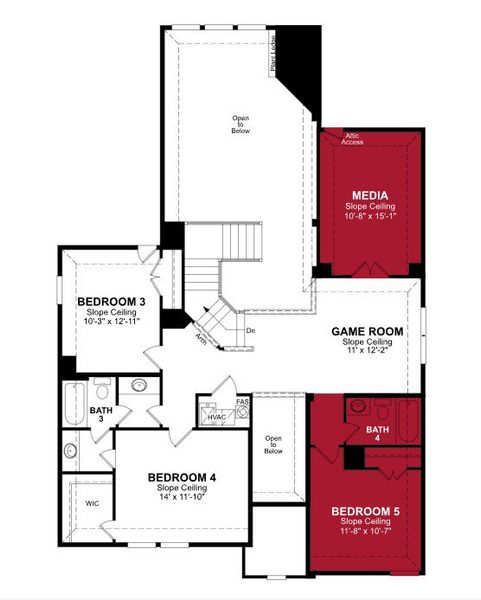 2D floor plan layout of this home in Valencia on the Lake, Little Elm, TX (Image 3). 2D floor plan layout of this home in Valencia on the Lake, Little Elm, TX (Image 3).