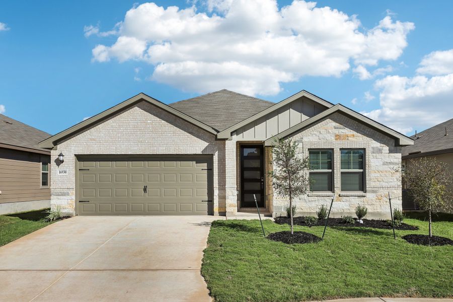 Front exterior of the Oleander floorplan at a Meritage Homes community. Front exterior of the Oleander floorplan at a Meritage Homes community.