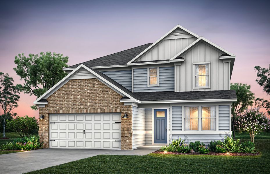 Representative exterior photo of a completed home built from the Yellowstone by Pulte Homes in Harrington, Greenville, SC (Image 2). Representative exterior photo of a completed home built from the Yellowstone by Pulte Homes in Harrington, Greenville, SC (Image 2).