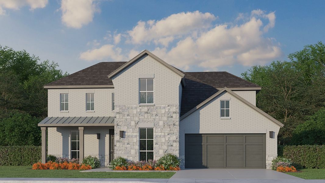 Plan 1689 Elevation C with Stone