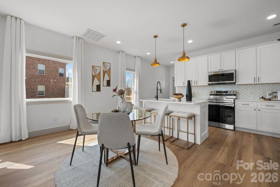 Furnished interior view inside a new home in , Hickory (Image 12).