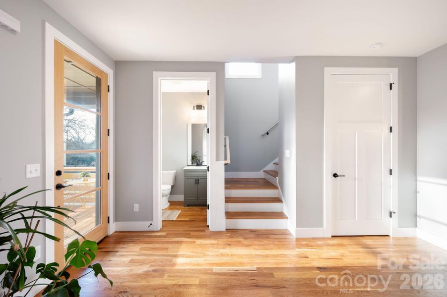 Powder Room and Coat Closet at Entry