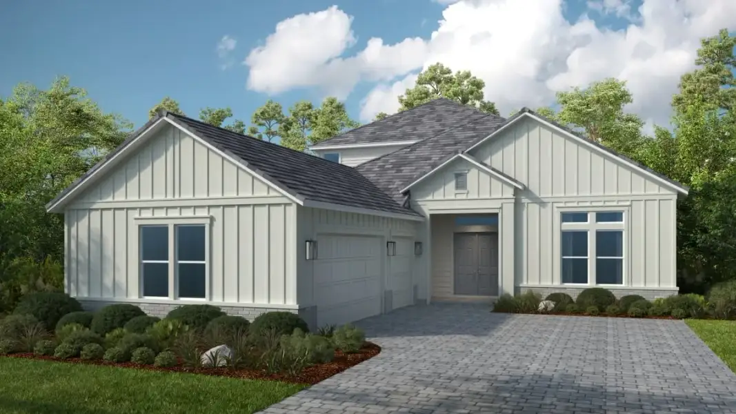 Representative exterior photo of a completed home built from the Argenta by Taylor Morrison in Esplanade at Pinewalk, St. Johns, FL (Image 2). Representative exterior photo of a completed home built from the Argenta by Taylor Morrison in Esplanade at Pinewalk, St. Johns, FL (Image 2).