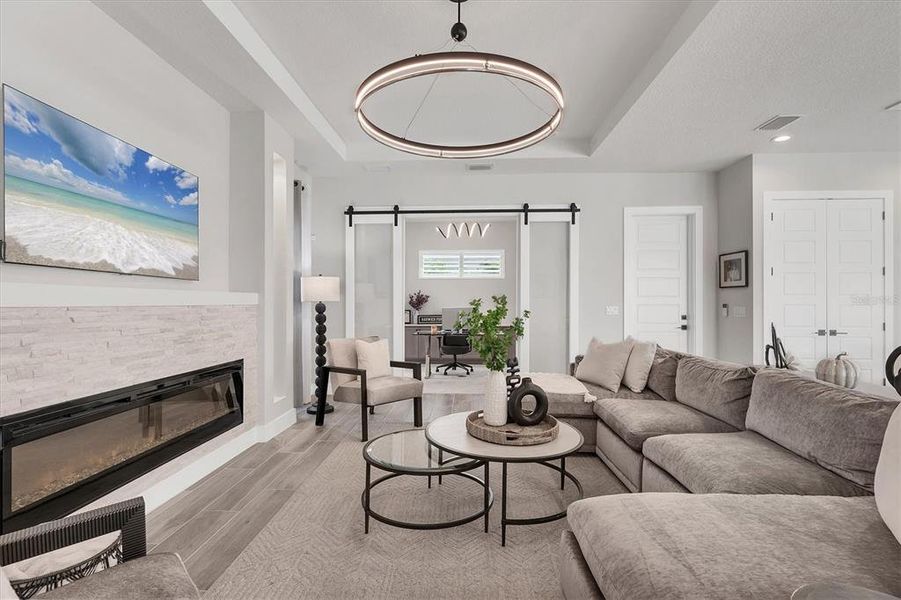 Furnished interior view inside a new home in Aqua Single Family Homes, Bradenton (Image 46).