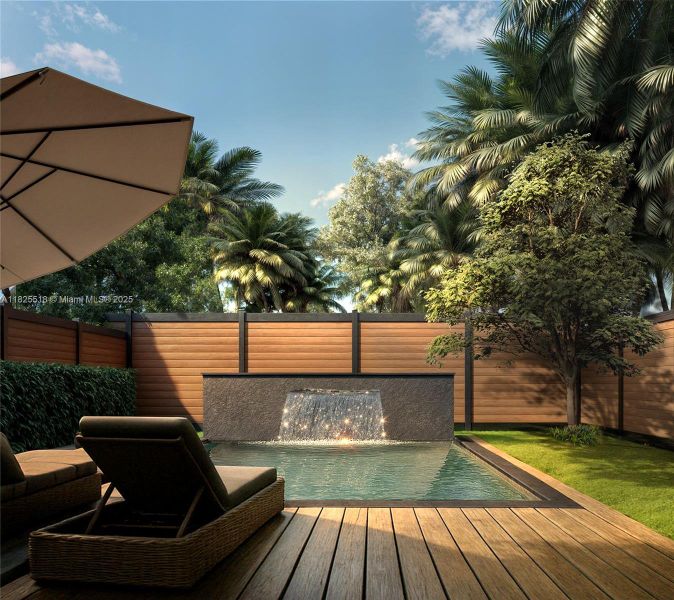 Exterior details and patio area of a home in , Miami (Image 4).