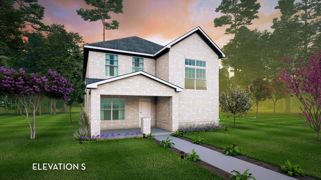 Representative exterior photo of a completed home built from the Sapphire by CastleRock Communities in Whisper South, San Marcos, TX (Image 20). Representative exterior photo of a completed home built from the Sapphire by CastleRock Communities in Whisper South, San Marcos, TX (Image 20).