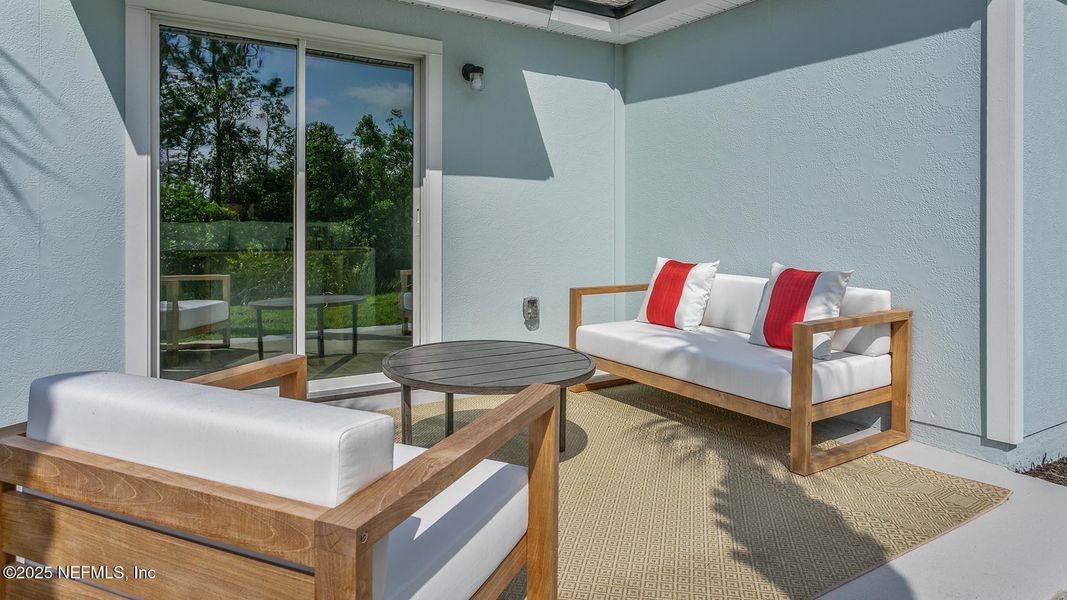 Furnished interior view inside a new home in Sawmill Branch Express, Palm Coast (Image 7). Furnished interior view inside a new home in Sawmill Branch Express, Palm Coast (Image 7).