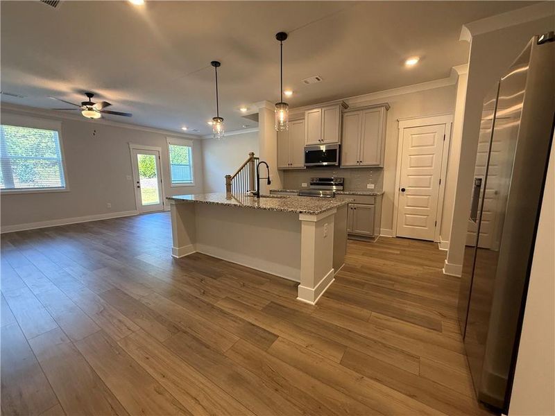 Furnished interior view inside a new home in The Towns at Auburn Station East, Auburn (Image 4).