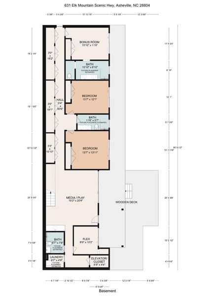 2D floor plan layout of this home in , Asheville, NC (Image 6).