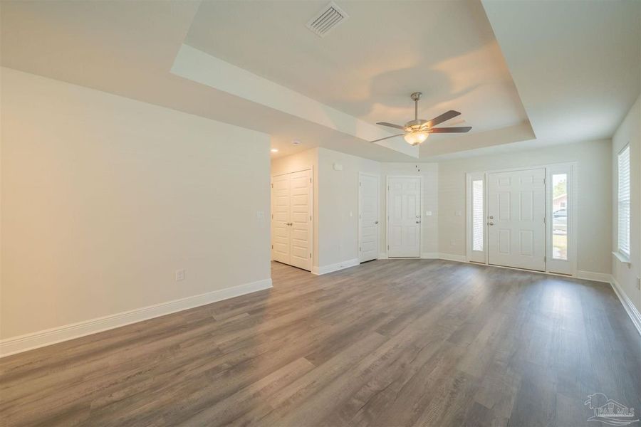Representative unfurnished interior of a home built from the Plan 1317 by Adams Homes in Turtle Creek, Cantonment (Image 7). Representative unfurnished interior of a home built from the Plan 1317 by Adams Homes in Turtle Creek, Cantonment (Image 7).