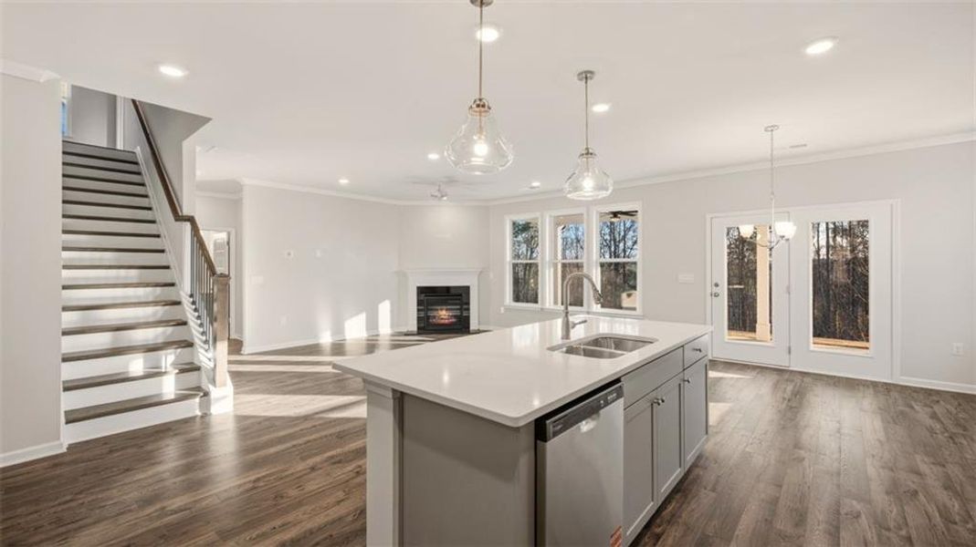 Furnished interior view inside a new home in Water Oak Estates, Lawrenceville (Image 6).