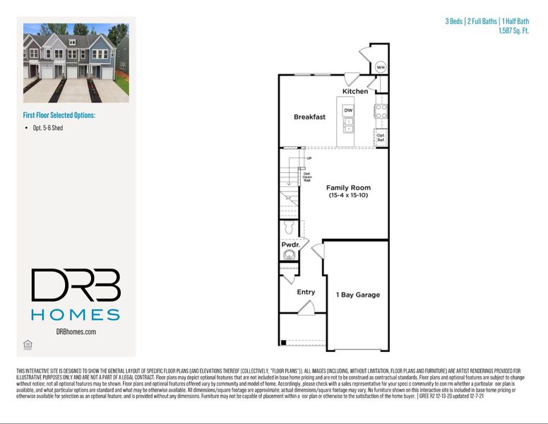 2D floor plan layout of this home in Ransdell Pointe, Spartanburg, SC (Image 5).