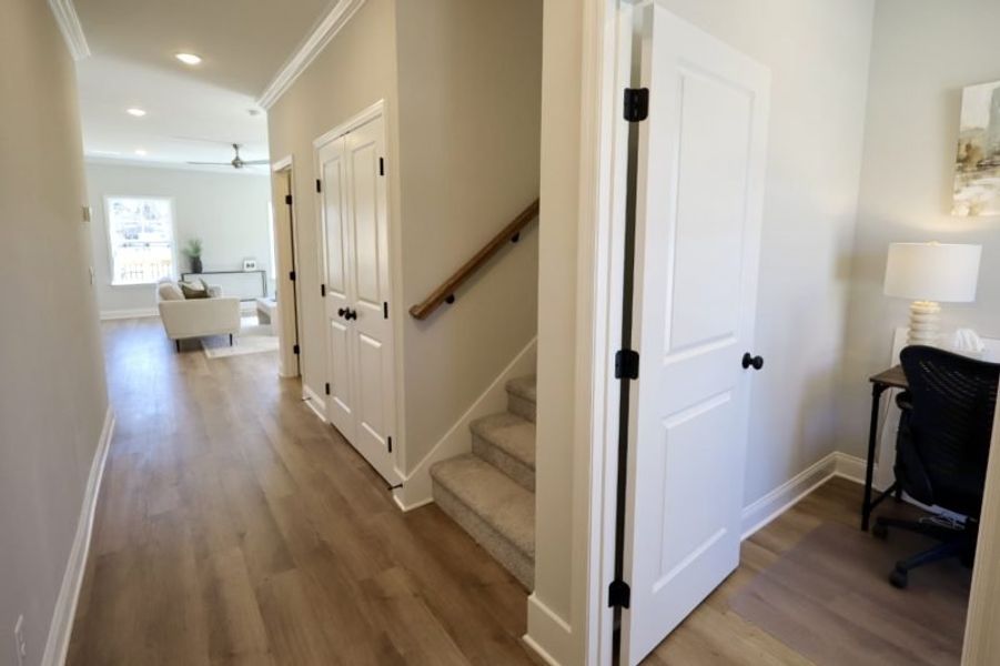 Furnished interior in a model home at The Eleuthera in Chattanooga (Image 8).