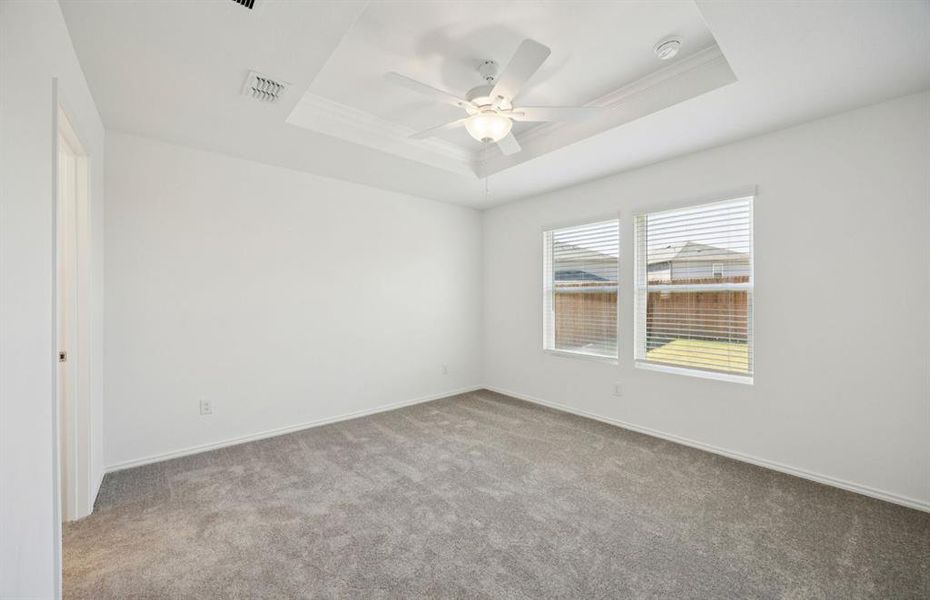 Spacious owner's suite with private bath