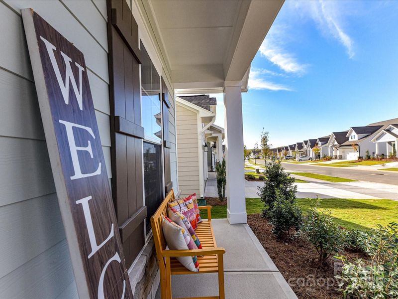 Exterior details and patio area of a home in Encore at Streamside - Classic Series, Waxhaw (Image 4).
