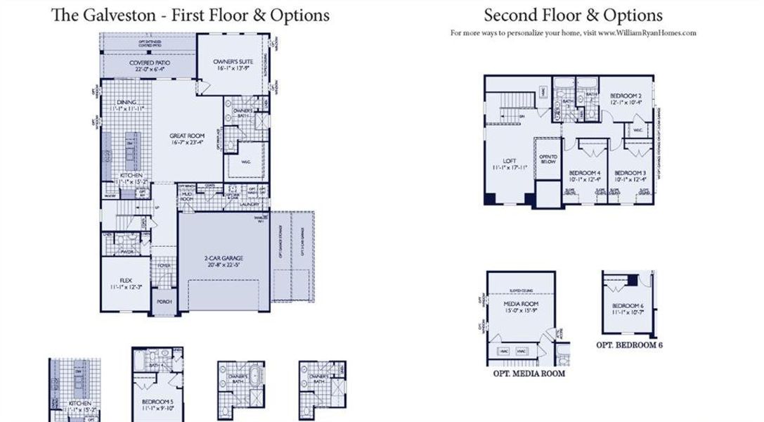2D floor plan layout of this home in Creekside, Royse City, TX (Image 3). 2D floor plan layout of this home in Creekside, Royse City, TX (Image 3).
