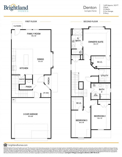 2D floor plan layout of this home in Beamer Villas, Friendswood, TX (Image 3).