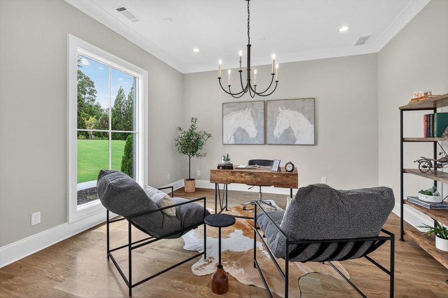 Furnished interior view inside a new home in , Newnan (Image 18).
