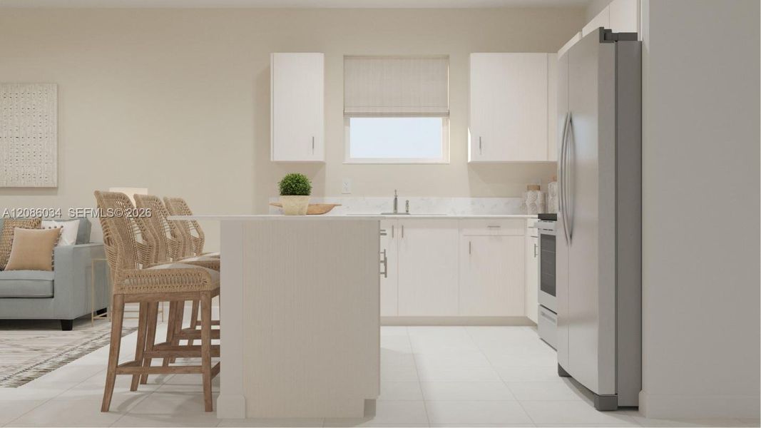 Furnished interior view inside a new home in Heron Pointe, Miami (Image 2).