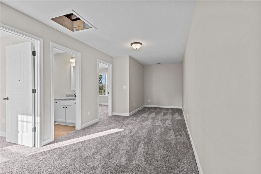 Representative unfurnished interior of a home built from the Iris by Enchanted Homes in Hampshire Heights, Moore (Image 17).