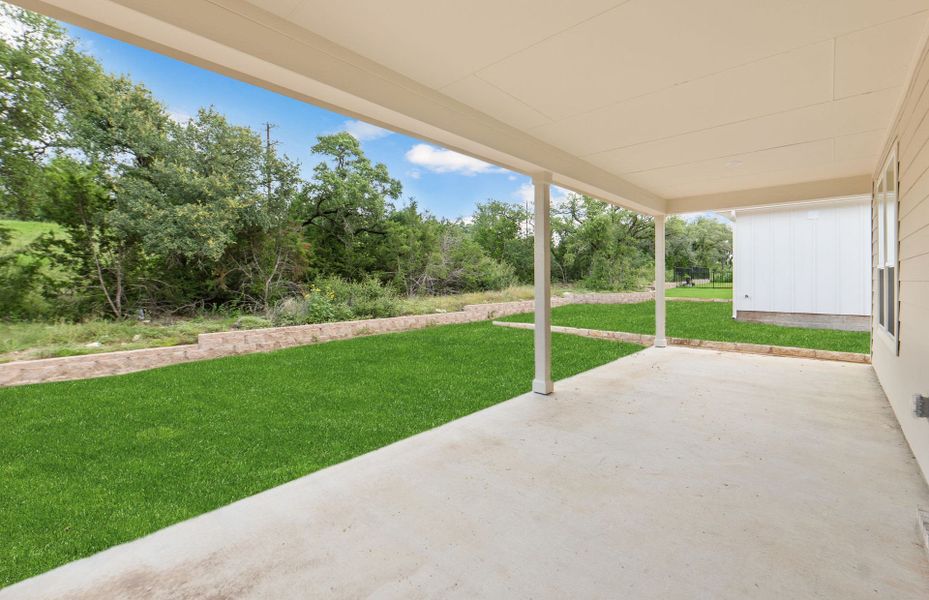 Exterior details and patio area of a home in Sun City Texas, Georgetown (Image 23).