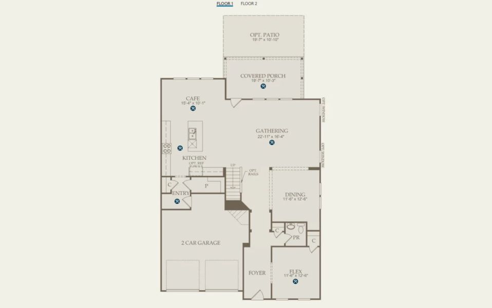 2D floor plan layout for the Wallace by Pulte Homes in SayeBrook, Myrtle Beach, SC (Image 1). 2D floor plan layout for the Wallace by Pulte Homes in SayeBrook, Myrtle Beach, SC (Image 1).