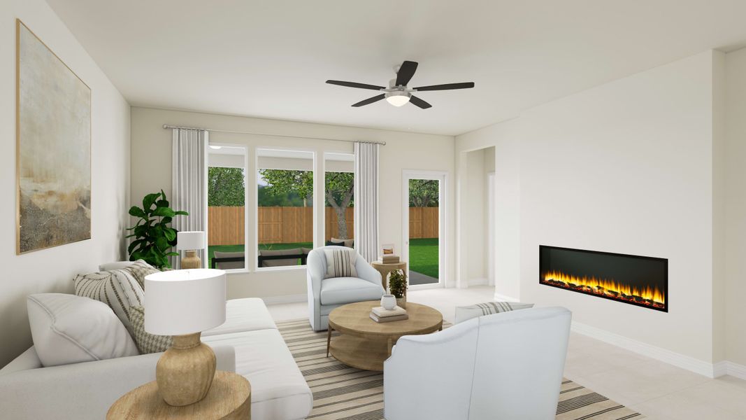 Representative furnished interior of a home built from the Lantana by Tri Pointe Homes in Mason Woods, Cypress (Image 7).