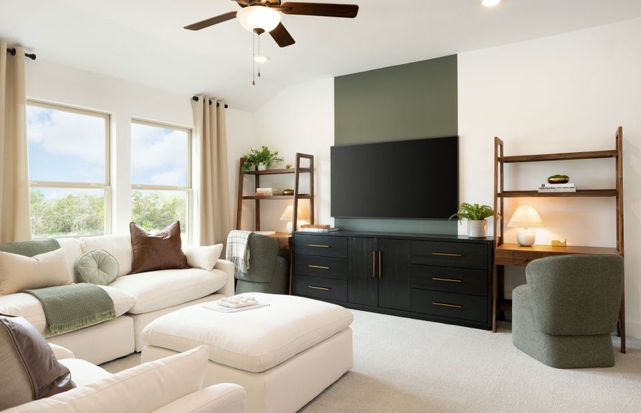 Representative furnished interior of a home built from the Hamilton by Pulte Homes in Sunfield, Mustang Ridge (Image 12).