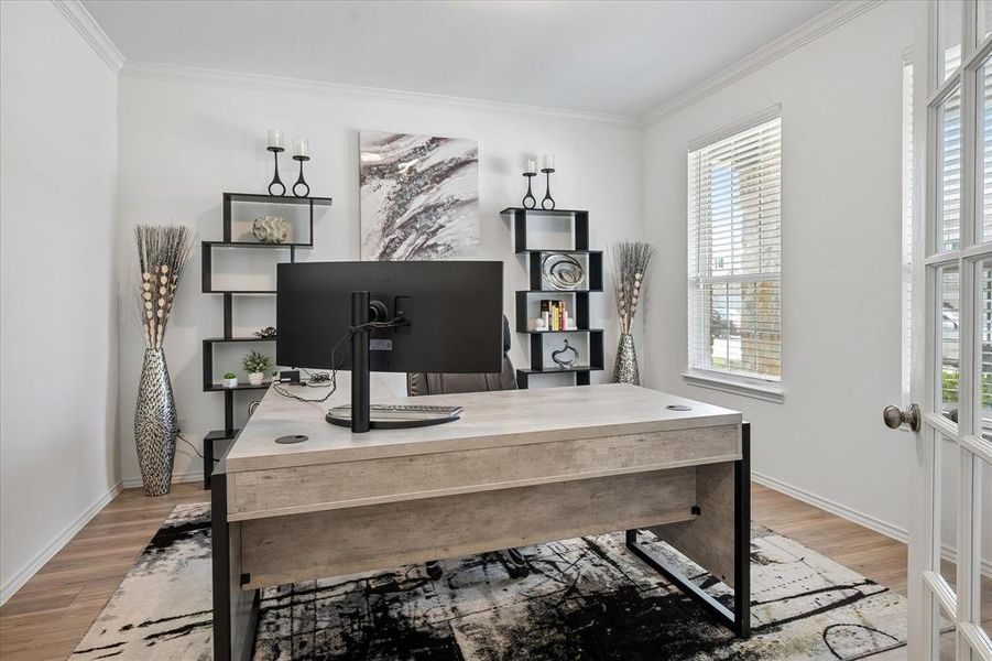 Furnished interior view inside a new home in Whitewing Trails, Princeton (Image 9).
