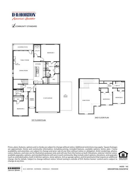 2D floor plan layout of this home in Liberty Crossing, Royse City, TX (Image 2). 2D floor plan layout of this home in Liberty Crossing, Royse City, TX (Image 2).