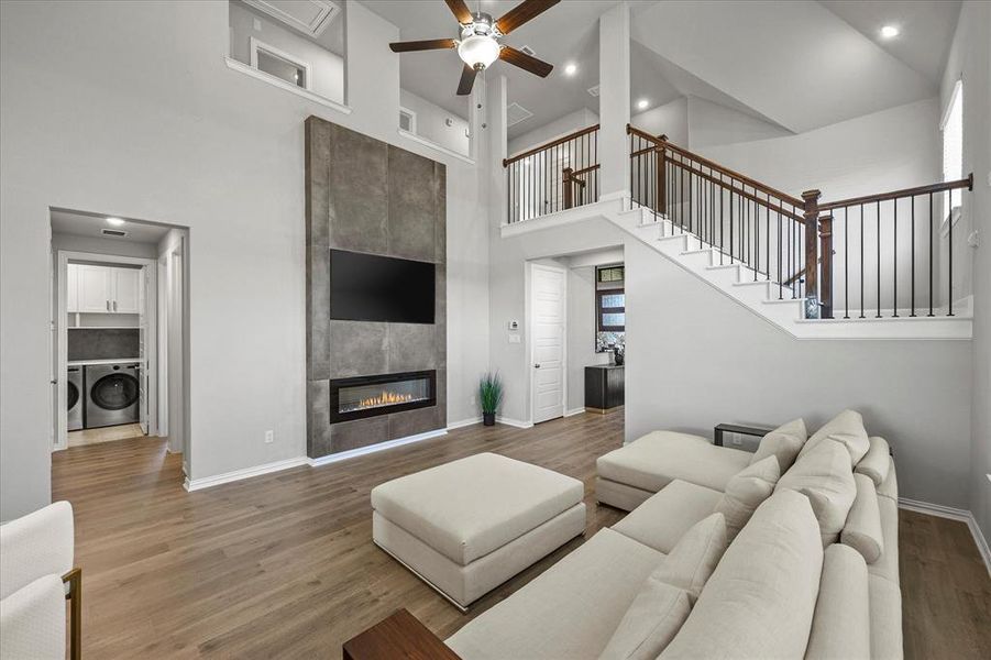 Furnished interior view inside a new home in , Fate (Image 16).