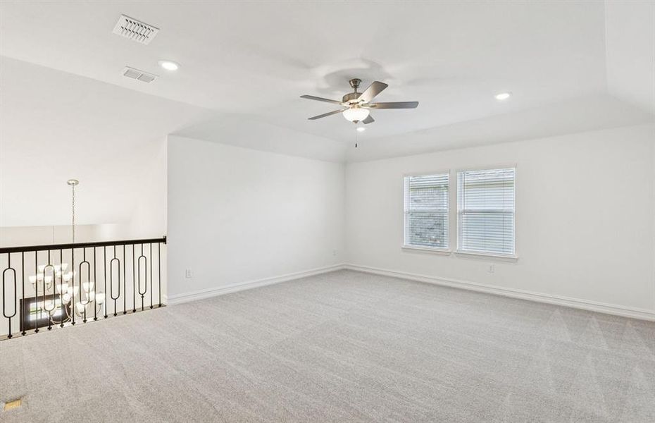 Spacious game room on second level Spacious game room on second level