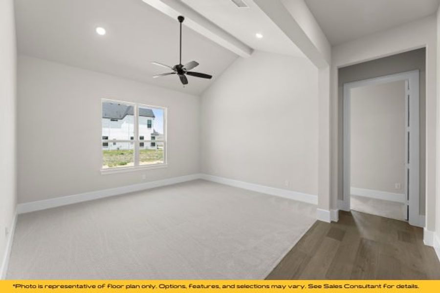 Representative unfurnished interior of a home built from the Belize by Stonefield Homes in Heath Golf and Yacht Club, Rockwall (Image 60).