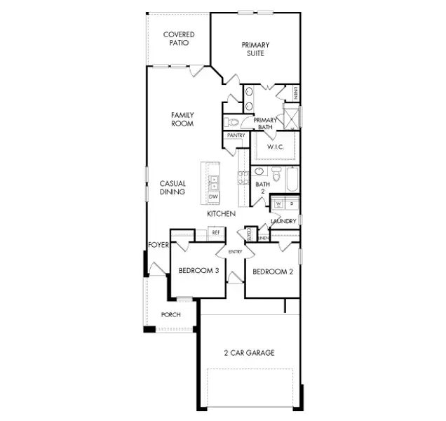 2D floor plan layout of this home in Granger Pointe - Traditional Series, Conroe, TX (Image 2). 2D floor plan layout of this home in Granger Pointe - Traditional Series, Conroe, TX (Image 2).