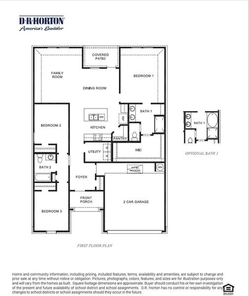 2D floor plan layout of this home in Watermark, Alvin, TX (Image 4).