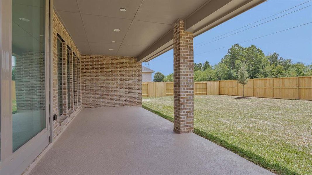 Exterior details and patio area of a home in Trinity Falls, McKinney (Image 3).