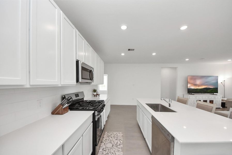 Furnished interior view inside a new home in , Katy (Image 9).