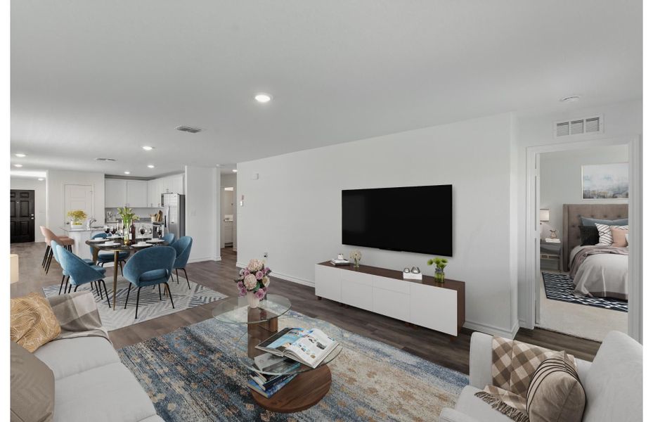 Representative furnished interior of a home built from the Beeville by Centex in Davis Ranch, San Antonio (Image 9).