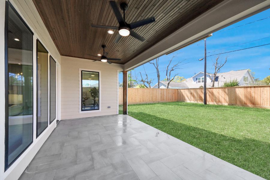 Exterior details and patio area of a home in , Houston (Image 4).