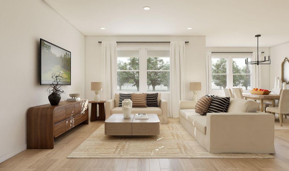 Open living area (*Artist rendering used for illustration purposes only.)