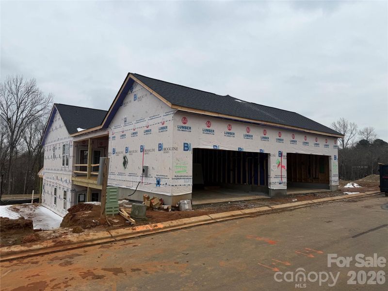 In-progress construction of a new home in Vanguard at Vermillion, Huntersville, NC (Image 5).