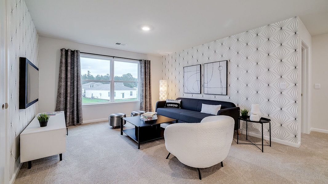 Furnished interior view inside a new home in The Lakes at North Glynn, Brunswick (Image 19).