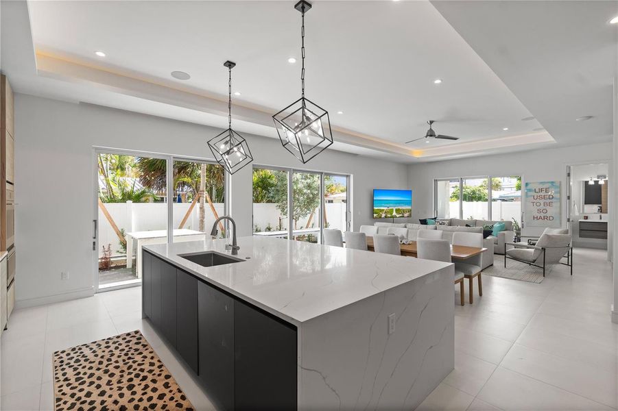Open concept Kitchen Living room Open concept Kitchen Living room