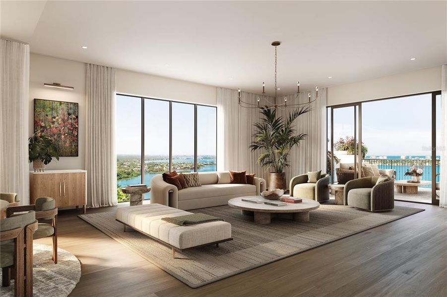 Furnished interior view inside a new home in , Sarasota (Image 7).