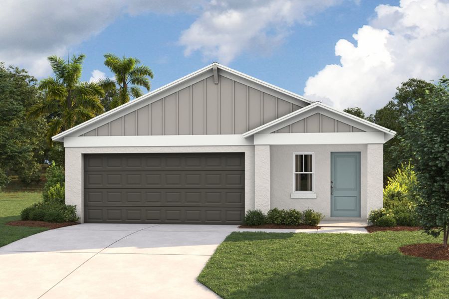 Representative exterior photo of a completed home built from the Magenta by Casa Fresca Homes in Scenic Terrace, Lake Hamilton, FL (Image 5). Representative exterior photo of a completed home built from the Magenta by Casa Fresca Homes in Scenic Terrace, Lake Hamilton, FL (Image 5).