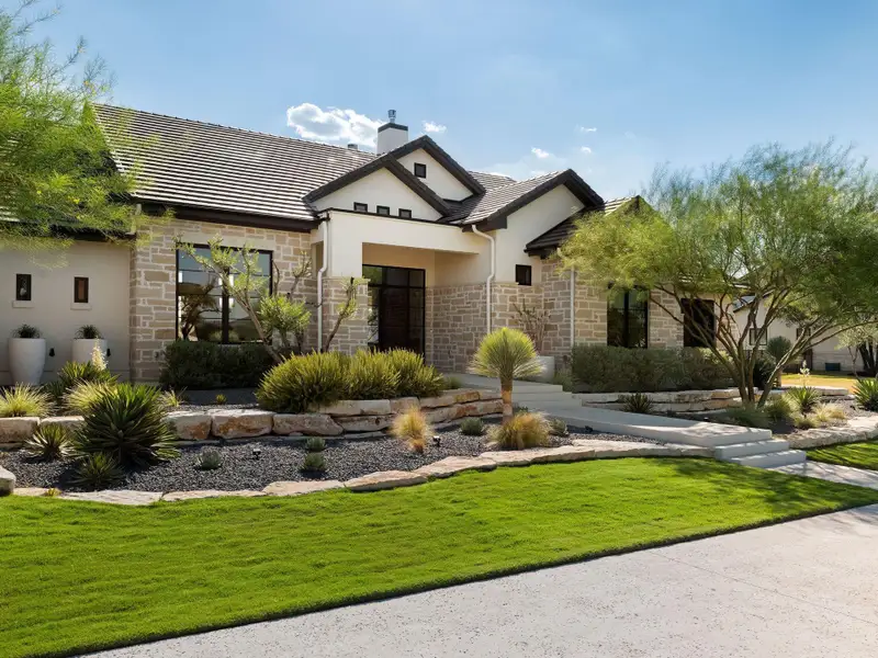 Front exterior of a new home in , Georgetown, TX, highlighting curb appeal (Image 1). Front exterior of a new home in , Georgetown, TX, highlighting curb appeal (Image 1).
